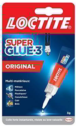 LOCTITE Colles Cyanoacrylates SUPERGLUE-3 Liquide Universal Tube 3g Blister Carton 24uc