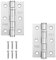 Door Hinge 3 75mm Ball Bearing Hinges Satin Chrome Suit Internal Doors Pair