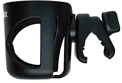 Babies1st Getränkehalter Kinderwagen und Buggy, Schraubklemme mit Anti-Rutsch Einsatz, für Trinkflaschen, Babyflaschen, Becher, Dosen