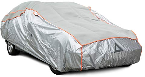Navaris Bâche de Protection Voiture - Housse Anti-Grêle Taille M pour Auto - Couverture Étanche pour Carrosserie Véhicule en Hiver Extérieur
