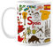 Taza de cerámica con diseño de bandera nacional de España