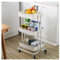 Dxbqm Storage Organizer Küchenlagerung, Transportable Trolley Floor Mehrschichtige Riemenscheiben-Lagerregal Home Storage Trolley 3Shelf Shelving Unit