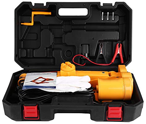 Yosoo Health Gear Elektrischer Wagenheber 12 Volt, Elektrischer Scherenwagenheber, Scherenwagenheber 2t SUV Mit Kunststoff-aufbewahrungskoffer, Hubhöhe 12 Bis 35 cm