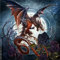Alchemy Aufkleber Dragon Perenelles Bower Sticker Drachen Fantasy ca. 13x10 cm