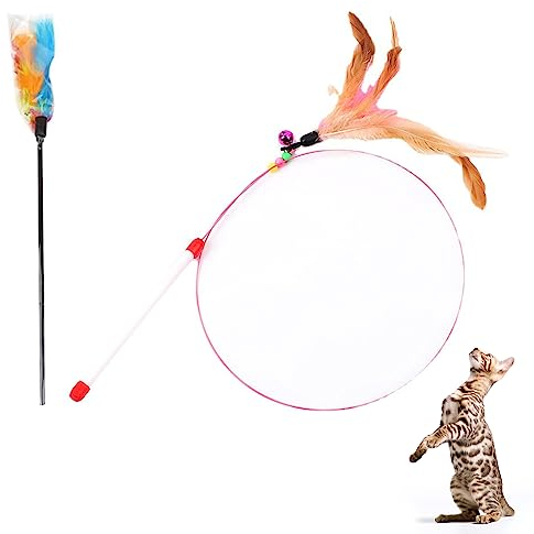 Pluma Interactiva para Gatos - Juguete con Varita y Campanas - Accesorio de Entretenimiento Felino
