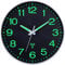 VINILITE Wanduhr Funk Beleuchtet Lautlos Geräuschlos, Funkuhr Wand Schwarz für Wohnzimmer Küche Schlafzimmer Batteriebetrieben, 30 cm