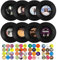JAWAI Vinyl Schallplatte Retro, Schallplatten Dekoration Wand, 8-Teiliges Set Zufälliger Stil, Rollmusik Partydekoration Schallplatte, Für Dekoration von Bars, Café, Cafeteria, Party, Zuhause