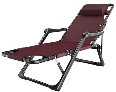 Fauteuil Relaxant For Patio Extérieur | Chaise Longue Portative | Jardin Inclinables Pliantes Avec Porte-gobelet Et Repose-pieds | Chaise Inclinable Anti-gravité For Terrasse De Camping Et Plage