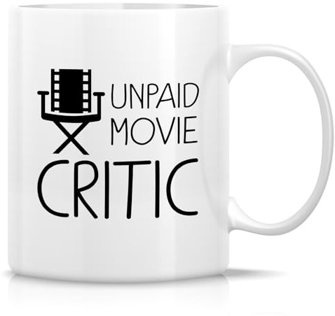 IKJHG Divertente tazza da caffè o tè in ceramica da 325 ml, regalo divertente per gli amanti del cinema, per appassionati di film, critici cinematografici, studenti di cinema, nerd e appassionati di