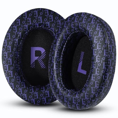 XBERSTAR Replacement Ear Pads for Skullcandy Crusher Wireless/ANC/Evo/Hesh3 Headphones Earpads Cushions Cover (Black Purple)