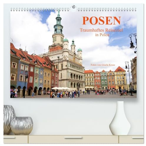 Posen - Traumhaftes Reiseziel in Polen (hochwertiger Premium Wandkalender 2026 DIN A2 quer), Kunstdruck in Hochglanz: Posens Altstadt und Dominsel in der Warthe (CALVENDO Orte)