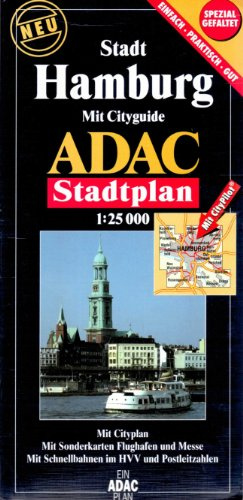 ADAC Stadtpläne, spezialgefaltet, Hamburg: Mit Cityguide. Mit Citypln. u. Durchfahrtspl. Mit Verkehrslinienpl. Mit Flughafen- u. Messepl. Mit Postleitzahlen (ADAC Stadtplan spezialgefaltet)