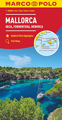 MARCO POLO Regionalkarte Mallorca, Ibiza, Formentera, Menorca 1:150.000: Wegenkaart 1:150 000