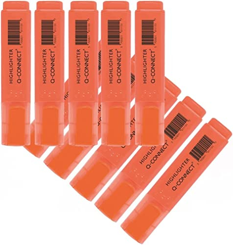 Q-Connect KF01115 Packung mit 10 Textmarkern, orange