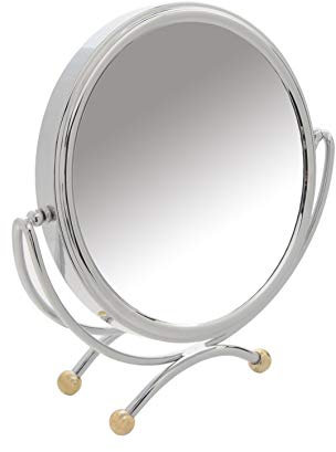 Danielle Miroir de table grossissant x 10 20 cm (Chrome/or)