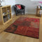 The Rug House Milan Traditioneller Teppich mit Patchwork-Muster für das Wohnzimmer in Rot-, Braun-, Grau- und Orangefarbtönen 80cm x 150cm