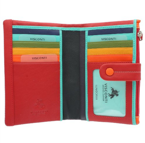Visconti Mimi-Kollektion Malibu Geldbeutel Geldbörse, bunt M87 Rot Multi