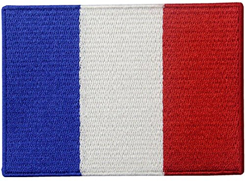 Frankreich Flagge Französisches Nationales Emblem Bestickter Aufnäher zum Aufbügeln/Annähen