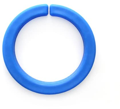 Kauarmband glatt extrafest blau