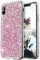 OKZone iPhone XS Max Hülle, Glitzer Bling Design Weich TPU Bumper Case Silikon Schutzhülle Handy Tasche Rückseite Hülle Etui Cover TPU Bumper Schale für Apple iPhone XS Max (Rosa)