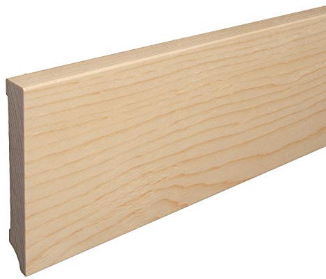 REESE Sockelleiste aus Holz | FICHTE | Massivholz-Fußleisten für Laminat Vinyl Parkettt | Weimarer Profil | 120mm | Fichte natur geölt