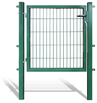 Koll Living Gartentore für Stabmattenzaun - Farbe und Höhe wählbar - inkl. Pfosten und Befestigungsmaterial (Gartentor H 100 x B 100 cm, grün)