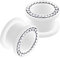 KJM FASHION 2 Stk Acryl Schraube White 12 mm 1/2 Inch Fleischtunnel klaren Kristall Tunnel Ear Plug Ohren Stecker Dehnstab Ringe Eyelet Piercing Schmuck 5424