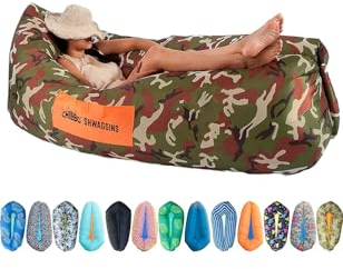 Chillbo Shwaggins Aufblasbare Couch, cooler aufblasbarer Stuhl, einfacher Aufbau, er ist ideal als Wanderausrüstung, Strandkorb und auf Musikfestivals oder als Geschenk für Papa