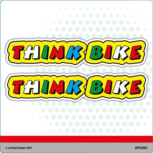 Pack of Two Rossi Style Think Bike SELF Adhesive CAR/Van/Truck/HGV Bumper Sticker