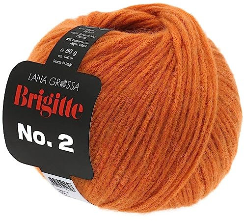 LANA GROSSA Brigitte Nr.2 | Edle Netzgarnstruktur aus Alpaka und Baumwolle | Handstrickgarn aus 47% Alpaka, 45% Baumwolle & 8% Schurwolle | 50g Wolle zum Stricken & Häkeln | 140m Garn FB 32