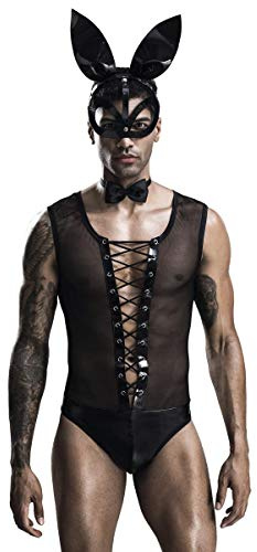 SARESIA Bunny Men - erotische Kostüme S-L Schwarz