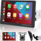 Radio de Coche 1 DIN Apple Carplay Android Auto, 9 Pulgadas Bluetooth Pantalla táctil Radio Coche con FM Radio Android/iOS Enlace Espejo/2 USB/AUX/SD, Control del Volante + cámara de visión Trasera