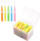 Annhua Interdentalbürsten 100 Stück, Zahnzwischenraumbürsten, Push-Pull Dentalbürsten mit Aufbewahrungsbox (Orange, Gelb, Rosa, Grün, Blau)