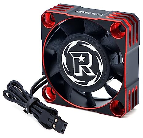 Surpass Hobby 40mm Motor Cooling Fan 16000RPM ESC Fan for 1/10 1/8 RC Car 40mm Brushless Motor (Red Black)