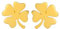 Vierblättrige Kleeblatt-Ohrringe, Glücksbringer-Kleeblatt-Ohrringe, irischer Schmuck, Edelstahl-Ohrstecker für Frauen und Mädchen (Gold)