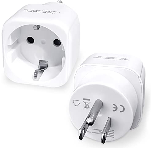 USA Adapter Stecker Reiseadapter Steckdosenadapter: Typ B Steckdosen Reisestecker für Mexiko Thailand Kanada Philippinen - Deutschland zu Amerika Reise Netzadapter - 2 Stücke