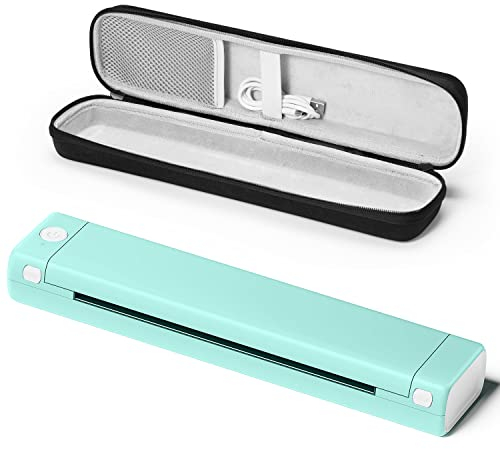 Phomemo M08F A4 Tragbarer Thermodrucker, Mobiler Monochrom Drucker unterstützt 210x297mm A4 Thermopapier, Bluetooth Drucker für Auto, Büro, Zuhause, für Phone & PC mit 1 Aufbewahrungskoffer