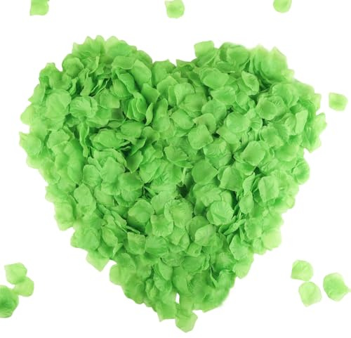 CODE FLORIST 2200 PCS Silk Flower Rose Petals for Wedding Decorations (Green)