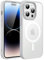 JETech Magnetic Case for iPhone 14 Pro Max 6.7-Inch Compatible with MagSafe, Translucent Matte Back Slim Shockproof Phone Cover (Grey)