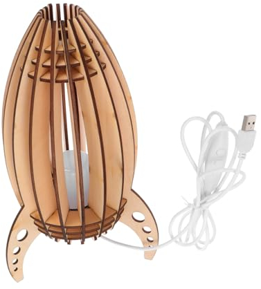 Housoutil Wohnkultur 1stk Schreibtischlampe Led Licht Nachttisch Nachtlampe Raketen Nachtlicht Nachttisch Led-licht Dekoratives Licht Space-shuttle-lampe n Junge Kind Hölzern Universum