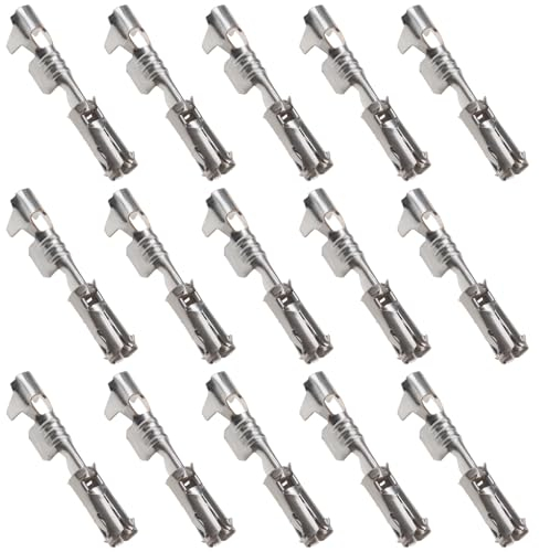 YINETTECH 30 Stück Automobil Steckverbinder Kontakt Crimp Buchse 929975-1 962982-1 für DIN 72585 Kfz Steckverbinder Klemme Auto Reparatur Kontaktstift