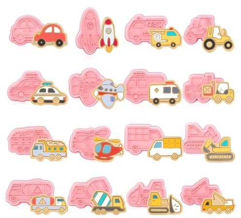 Juego de 16 cortadores de galletas para el día de San Valentín, juego de sellos de galletas 3D, cortadores de galletas I LOVE U, moldes de cortador de galletas con formas de corazón, herramienta de