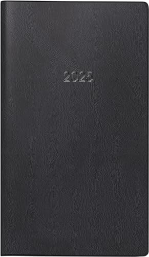 BRUNNEN Taschenkalender Mod. 746 2025 | A6, Kunststoff, schwarz