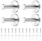 HAOCHEN 4 Stück Garderobenhaken Silber, Kleiderhaken Rund Edelstahl, Handtuchhaken, Wandhaken, Kleiderhacken, Kleiderbügel für Küche, Bad, Handtuch, Mantel, Hut