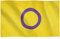 Runesol Bandiera Orgoglio Intersessuale, 91x152cm, 3ft x 5ft, 4 Occhielli, 1 Occhiello in Ogni Angolo, Bandiera Gay Pride, Bandiera LGBT+, Bandiera Orgoglio, Interno, Esterno, Colori Vividi