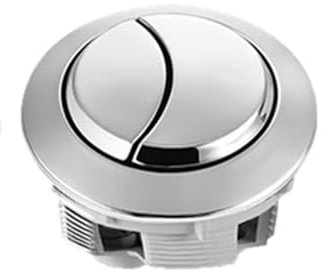 Dual Flush Toilet Cistern Button,Stainless Steel Spring Press Toilet Flusher Top Button, Button Pusher Toilet Plunger Replacement Kit Fits Most Toilets