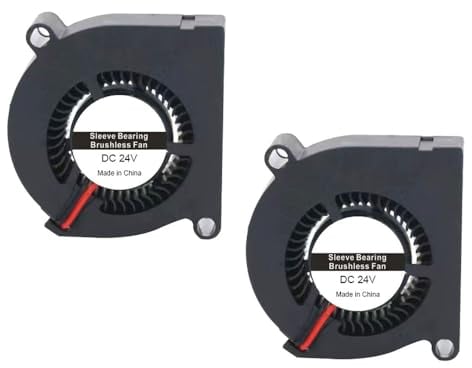 HzdaDeve DC 24V 5020 Blower Fan Axial Cooling Fan Extruder Hotend Heat Sink Fan for Anycubic Kobra 3 Combo/Kobra 2 Neo/Kobra 2 Pro/Kobra 2 Plus/Kobra 2 Max/Kobra 2 3D Printer Accessories (2 Pack)