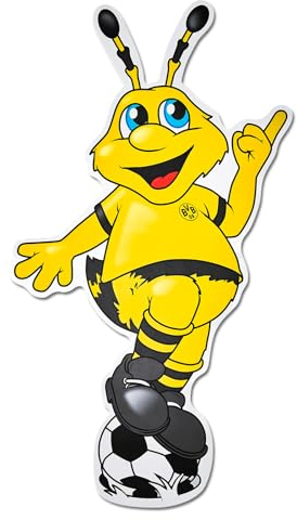 BVB Wandtattoo EMMA, Borussia Dortmund Wandaufkleber 35,9 x 66,6 cm, schwarzgelber Fanartikel