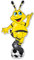 BVB Wandtattoo EMMA, Borussia Dortmund Wandaufkleber 35,9 x 66,6 cm, schwarzgelber Fanartikel
