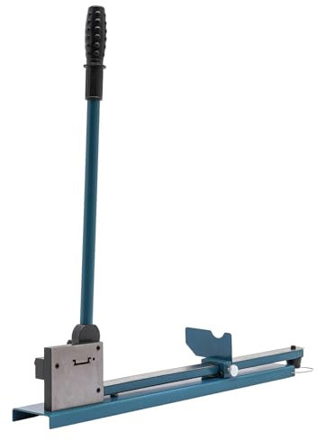 Coupe-rail DIN DIN - Machine de découpe de rail à double trou - Avec règle - Coupe-rail en aluminium - Guide manuel - Règle de mesure DC-35 Rail large - Bleu